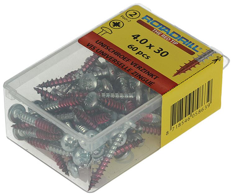 Rotadrill 1039830 - vite universale ck pzd vz 4.0x30mm (60) | 6 pezzi