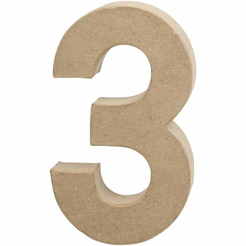 Numero azienda Creativ, 3, h: 20,2 cm, l: 11,8 cm, spessore 2,5 cm, 1 pezzo