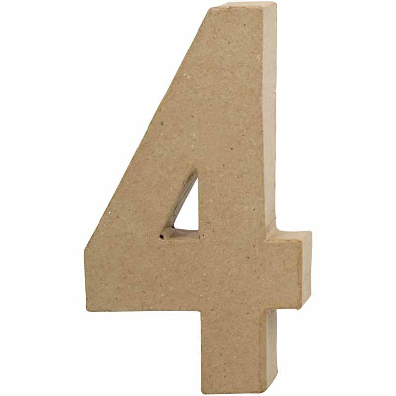 Numero azienda Creativ, 4, h: 20,5 cm, l: 12 cm, spessore 2,5 cm, 1 pezzo