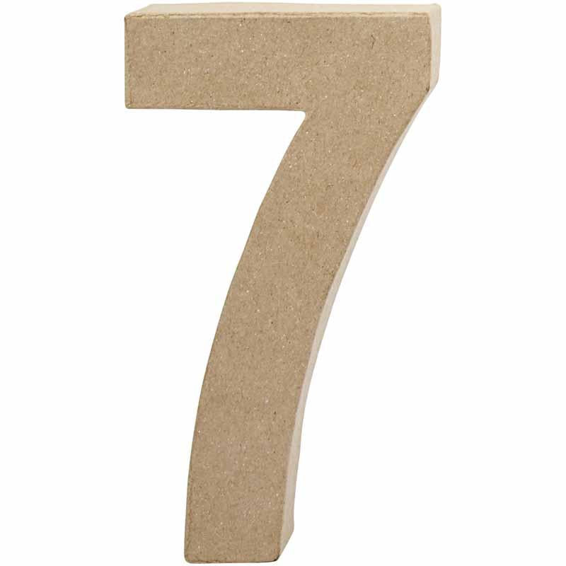 Creativ número de empresa, 7, alto: 20,2 cm, ancho: 11 cm, grosor 2,5 cm, 1 pieza