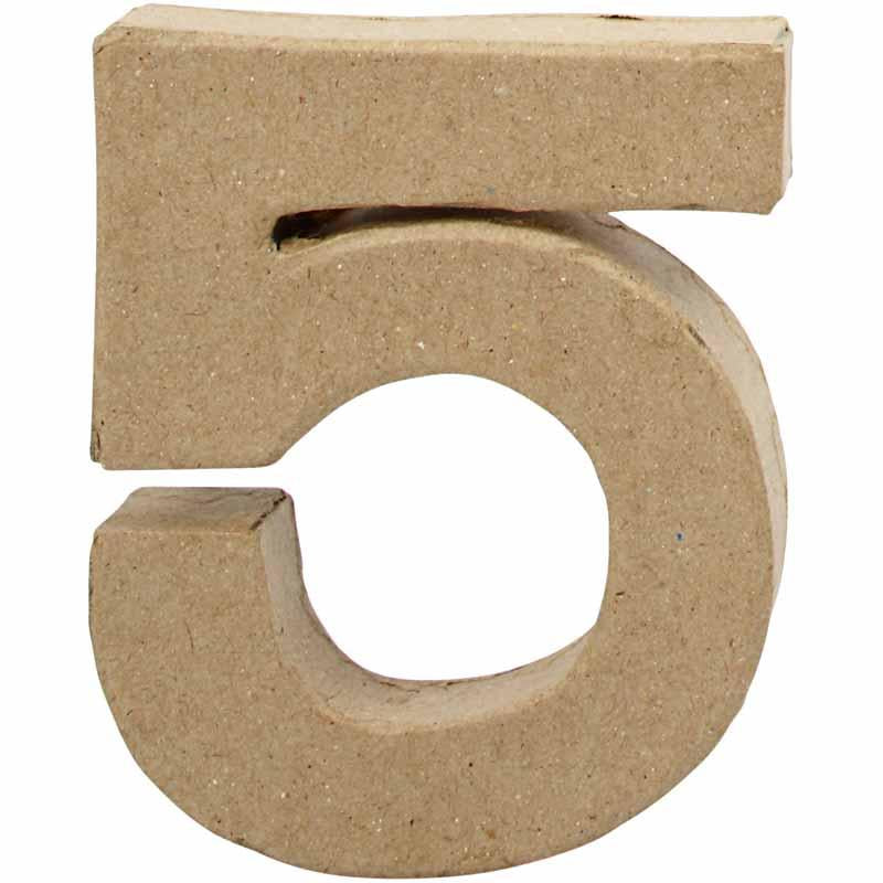 Numero azienda Creativ, 5, h: 10 cm, l: 8,5 cm, spessore 1,7 cm, 1 pezzo