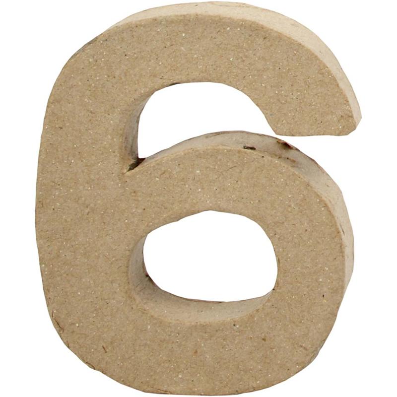 Numero azienda Creativ, 6, h: 10 cm, l: 8,2 cm, spessore 1,7 cm, 1 pezzo