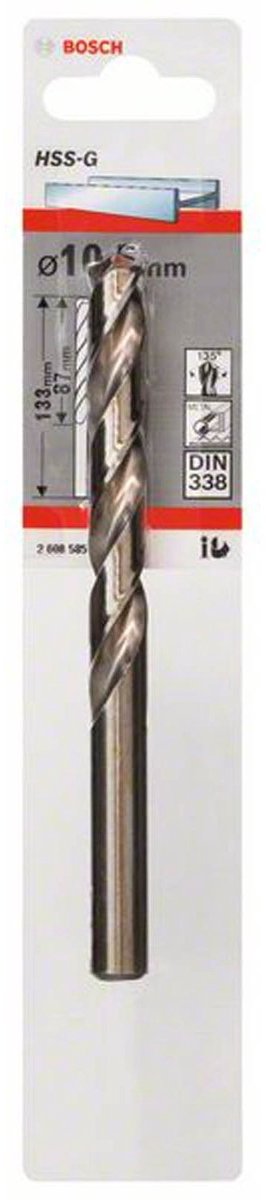 Bosch - metaalboren hss-g, standard 10,5 x 87 x 133 mm