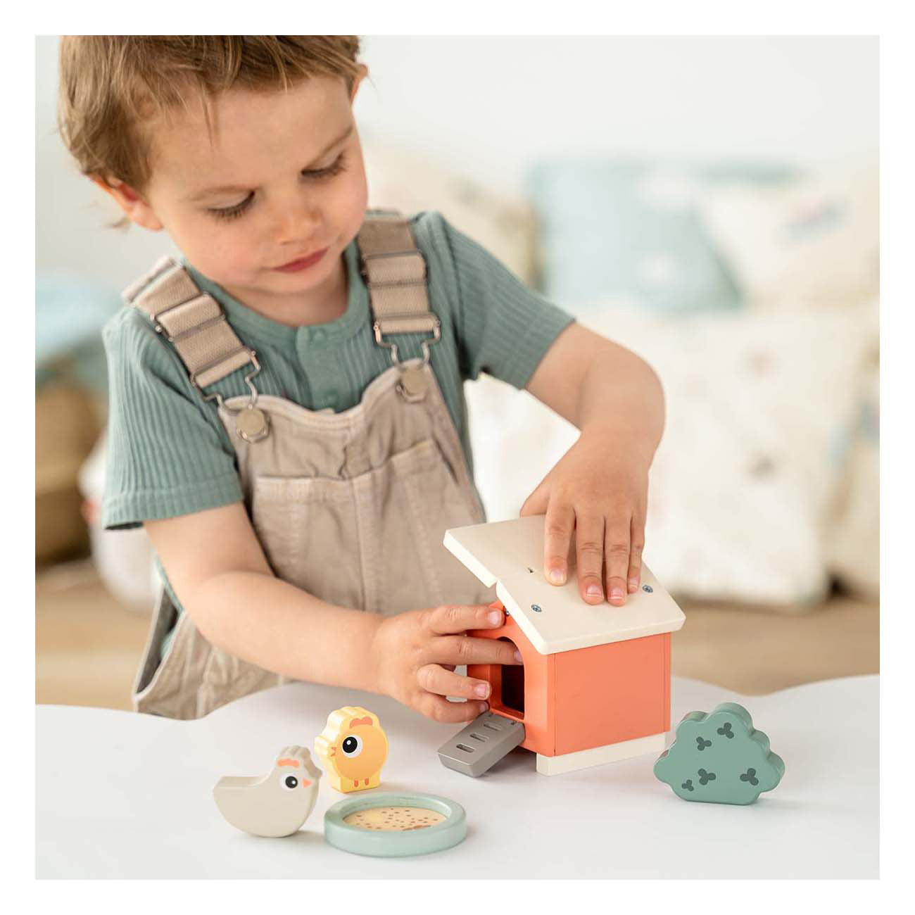 Fatto da Deer Tiny Farm Wooden Play set Clucky