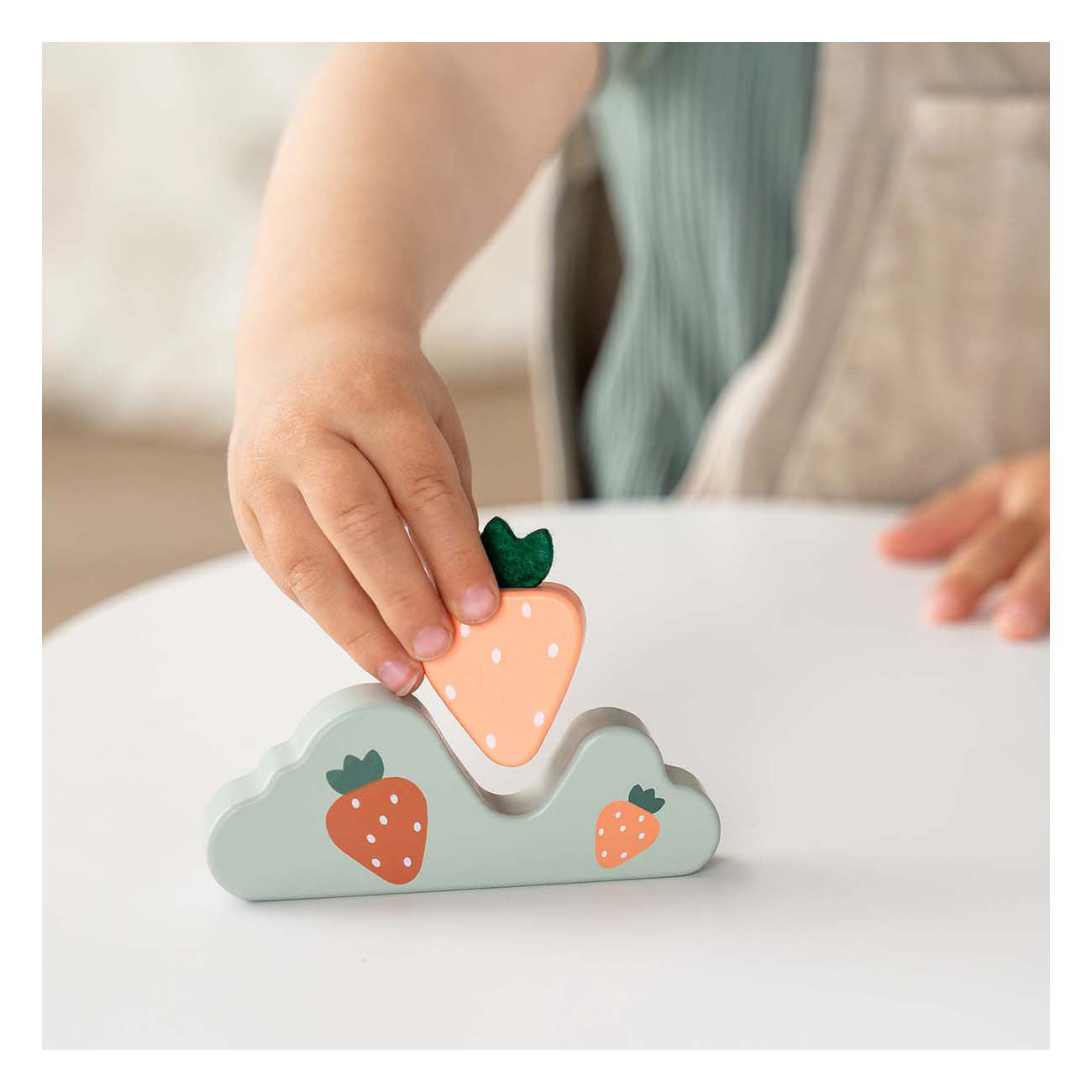 Fatto da Deer Tiny Farm Wooden Play Set set picchee