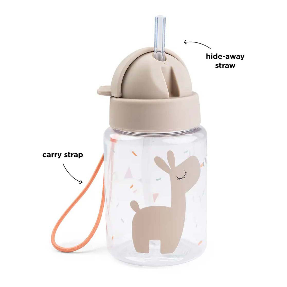 Hecho por copa de paja de ciervo 280 ml - beige