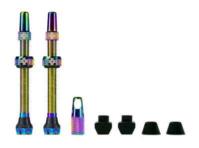 Muc-off muc off tubeless valve v2 sv (44mm) colour: rainbow aluminium