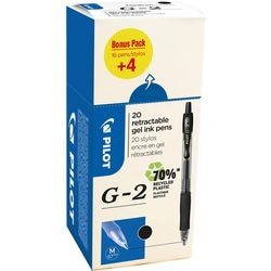 Penna gel roller pilot g-2 07 nera 20 pezzi
