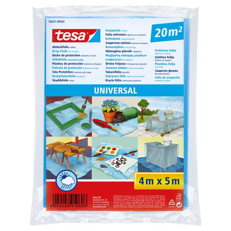 Tesa 1004690 - afdekfolie univ. 4mx5m | 10 stuks