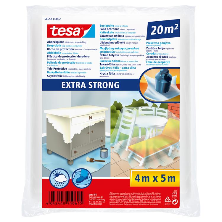 Tesa 1004689 - pellicola di copertura extra elasticizzata.20m2 | 5 pezzi