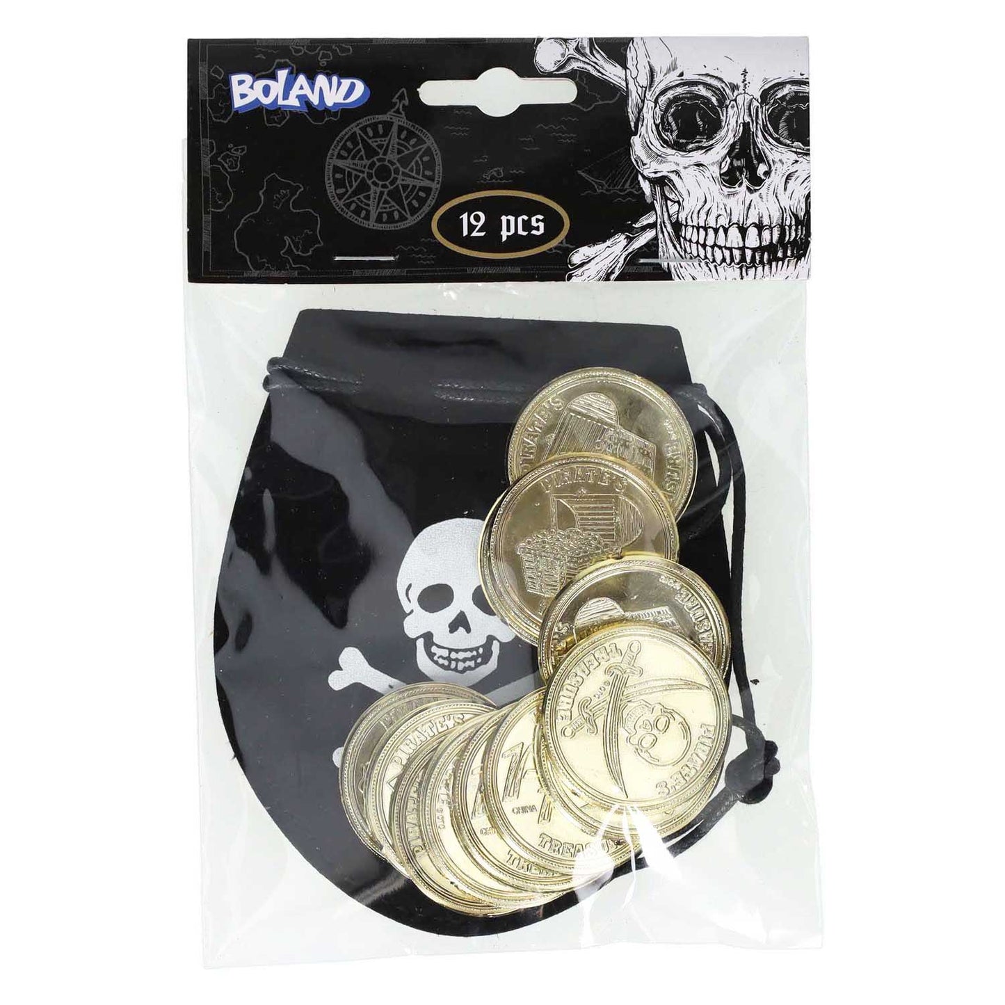 Boland Geldbuidel pirata + 12 monete