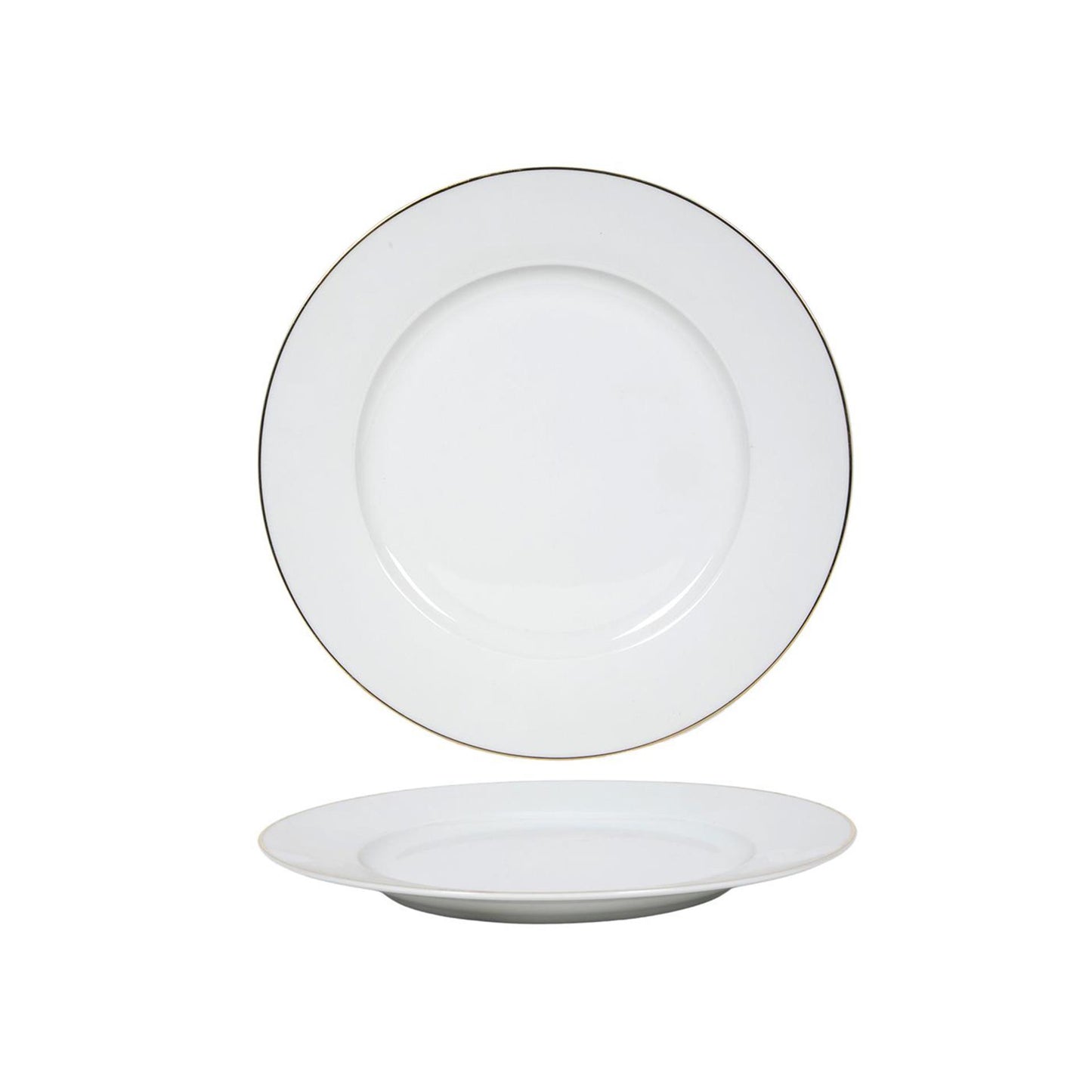 Plato borde oro blanco ø27cm caja de 6