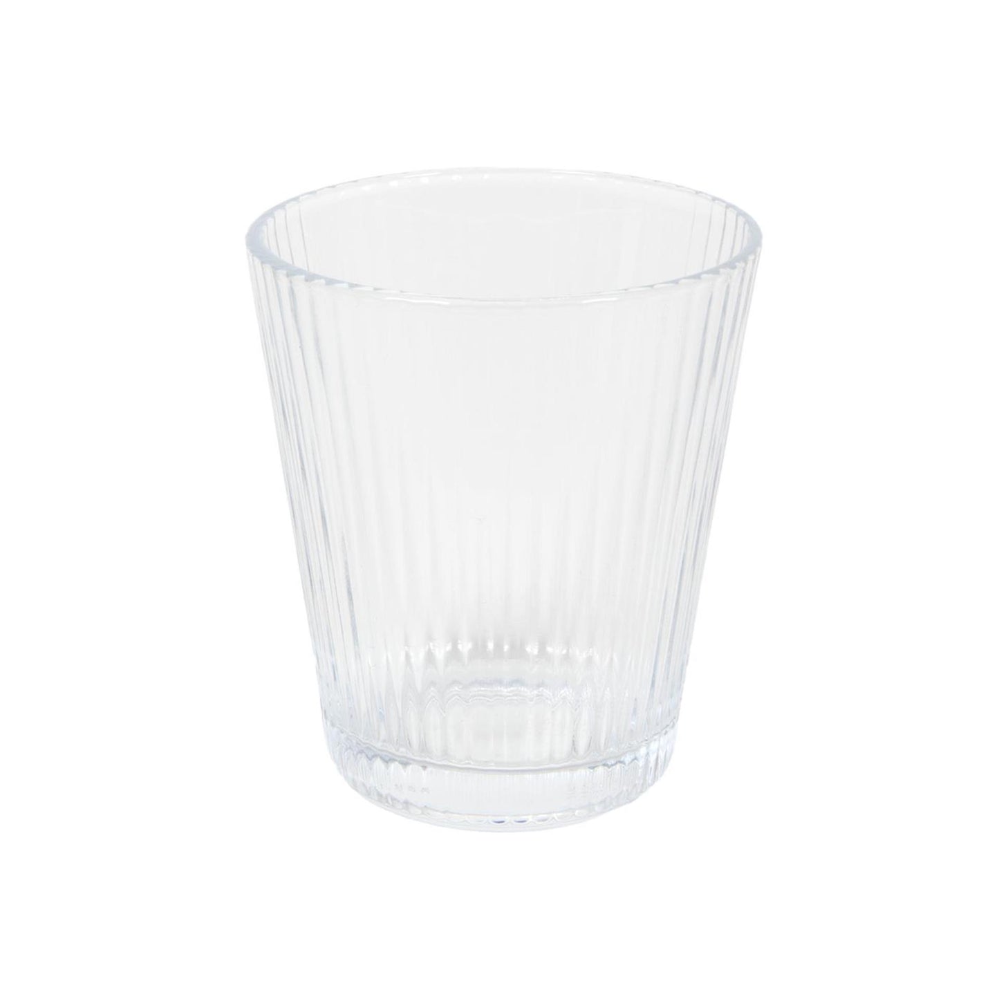 Vaso líneas transparente 335ml ø9x10cm 6uds