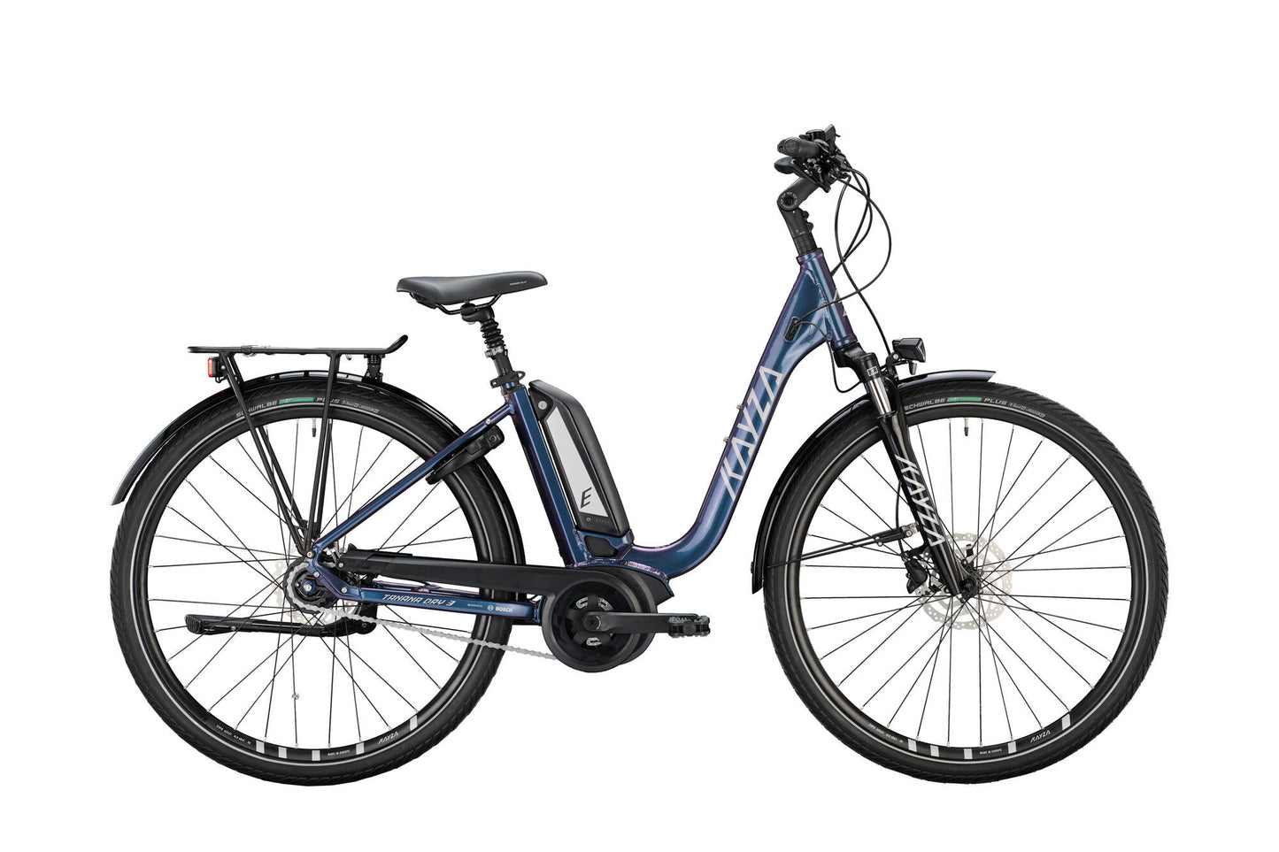Bicicleta eléctrica trekking kayza tanana dry 3 mod. 22 ebike tanana dry 3 28 50 wave 8sp verde sil.