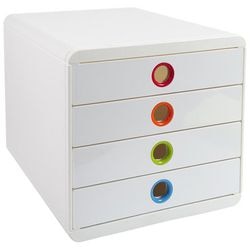 Popbox 4 cajones 314398d blanco arlequín