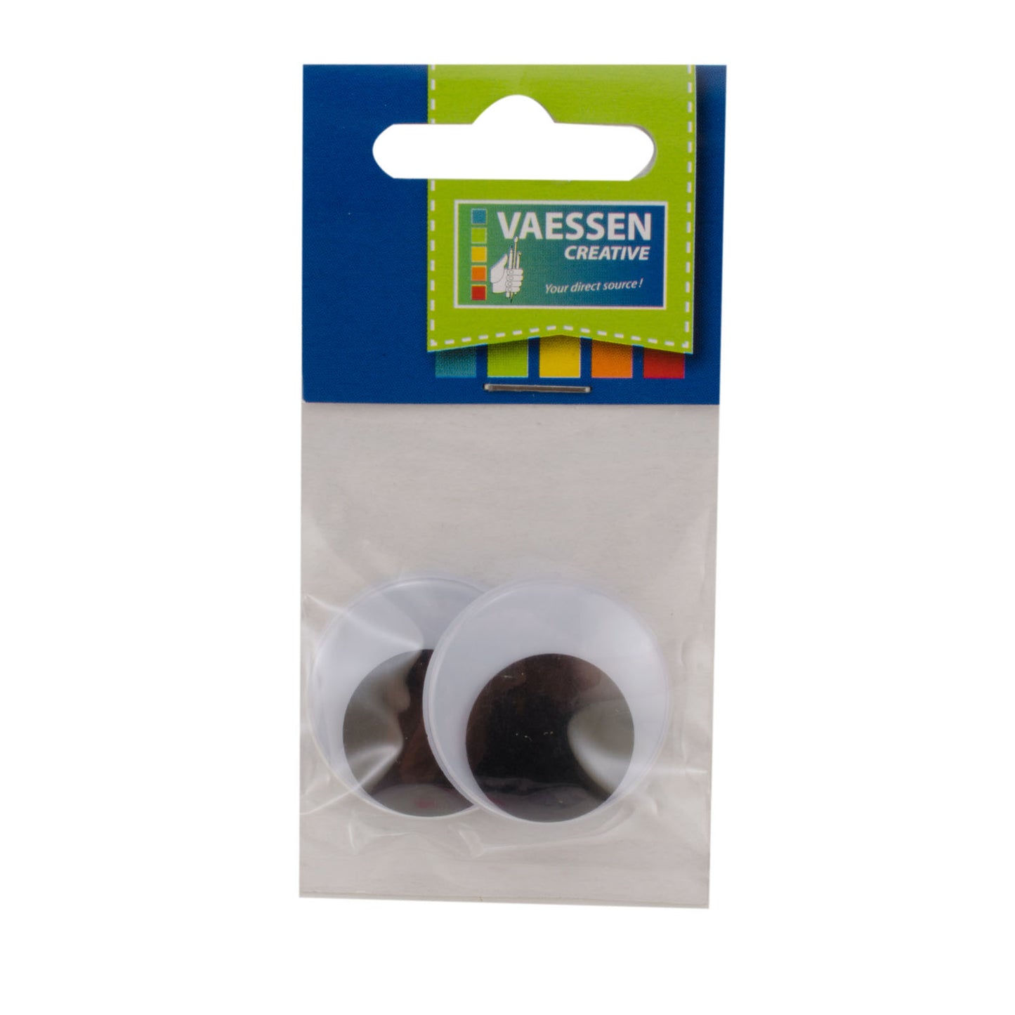 Vaessen creative • occhi finti bianco-nero 30mm 2pz
