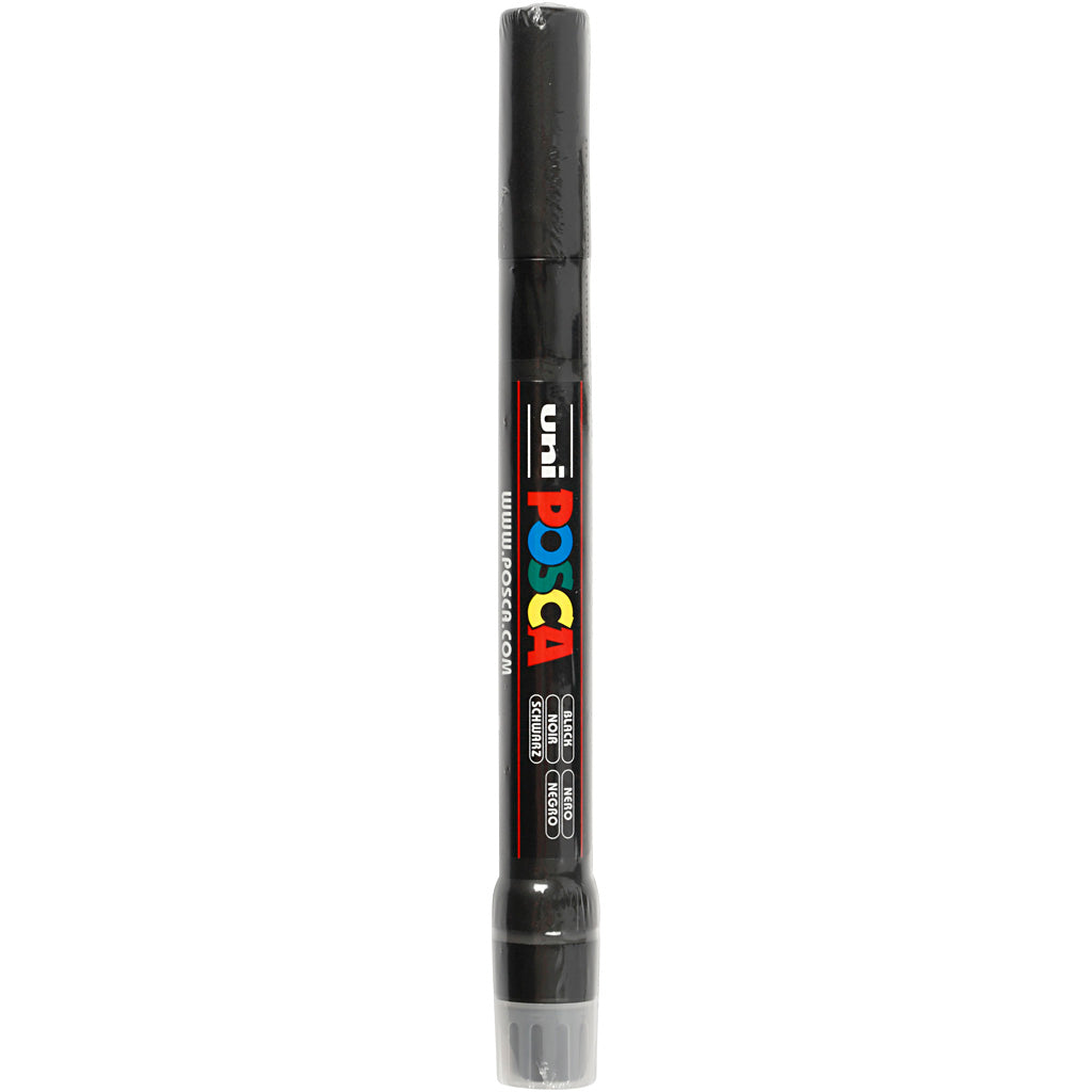 Marcador POSCA uni-Posca, AFM PCF350, espesor de línea de 1-10 mm, pincel, negro, 1 pieza