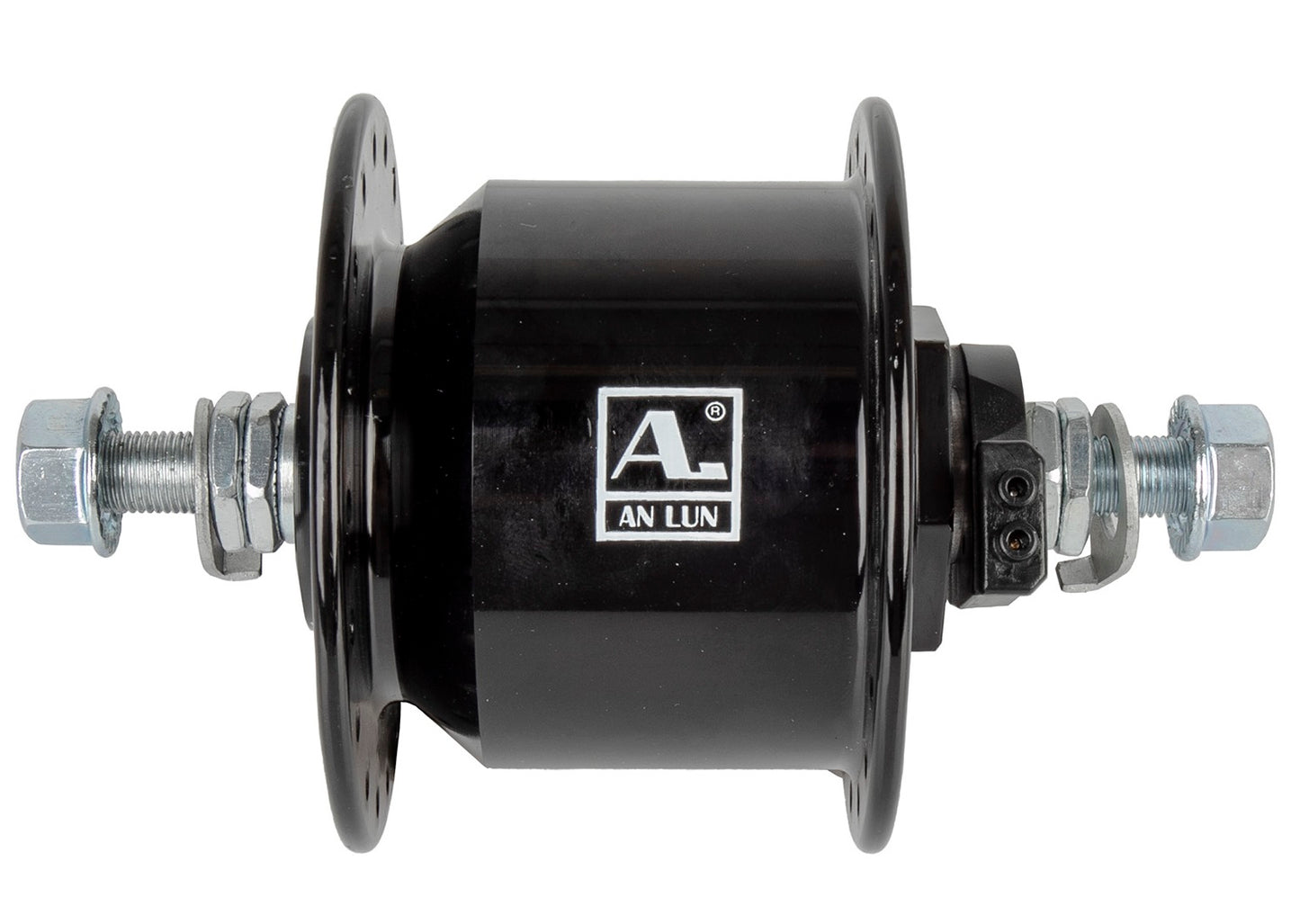 Un Lun Anlun Fore Hub Naaf Dynamo 36G Shimano Comp Food Asse Nero