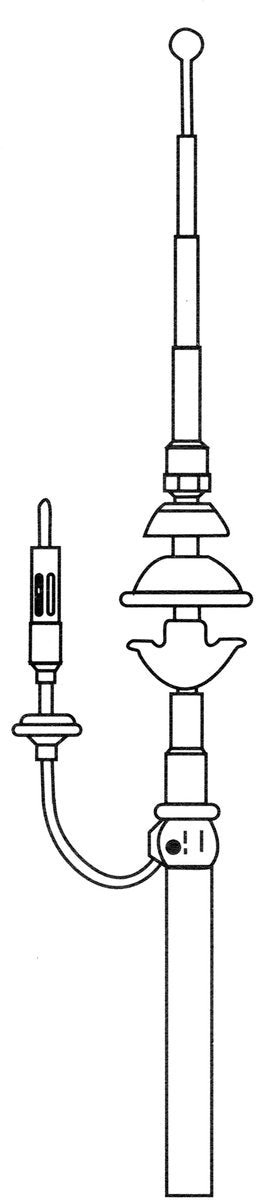Carpoint telescoopantenne 4 secties 100cm - zwart