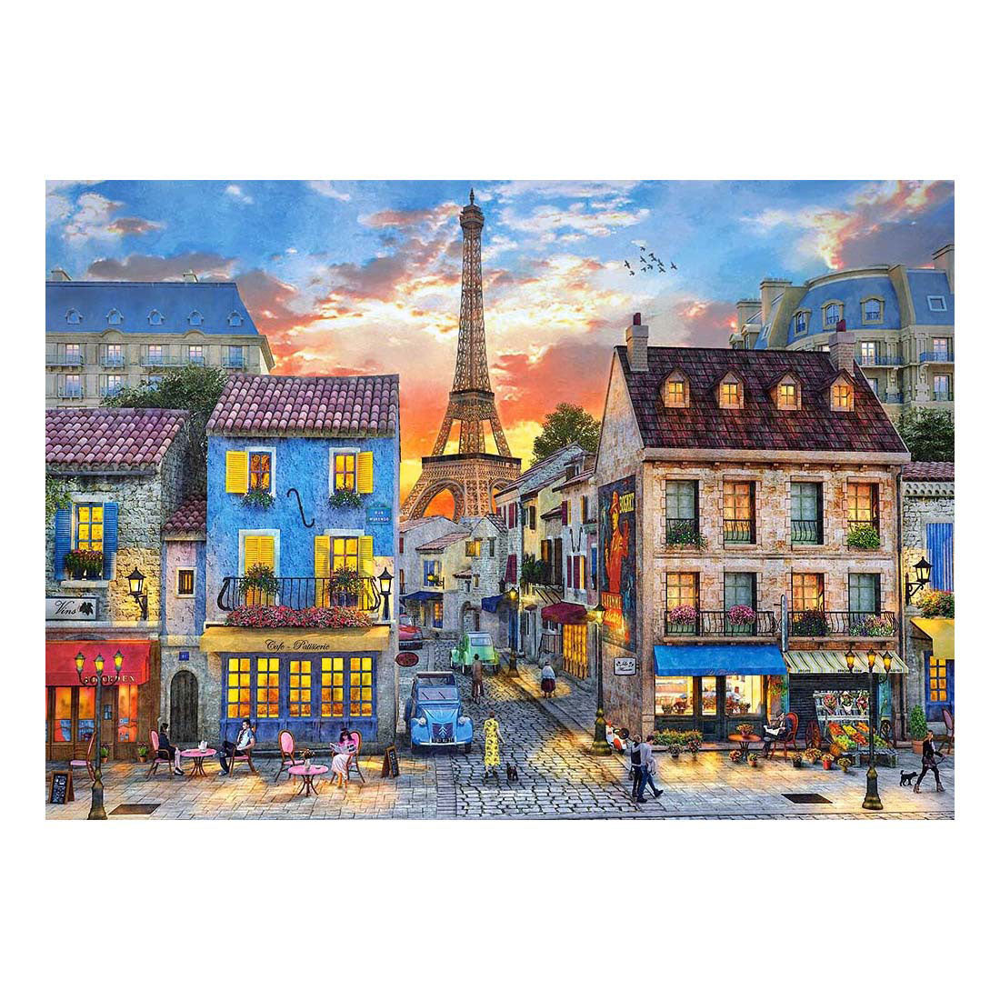 Castorland streets of paris – puzzel – 500 stukjes – satijnen afwerking – perfecte pasvorm – europese kwaliteit