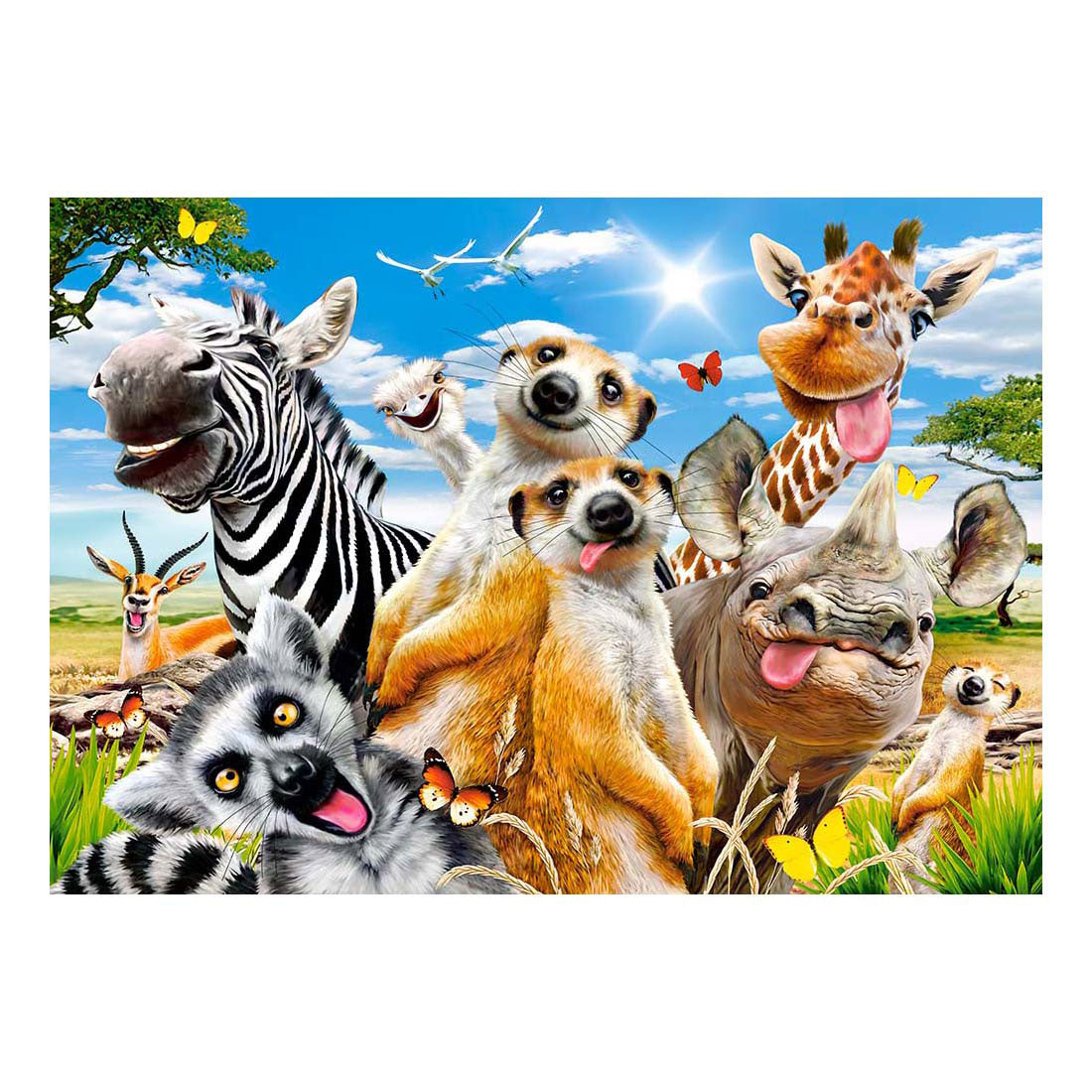 Selecta castorland puzzle selfie africano, 500 pz.