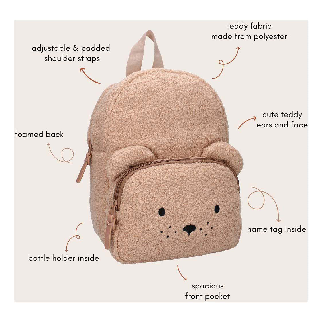 Mochila kidzoom Pisa Comfort Friends Teddybeer