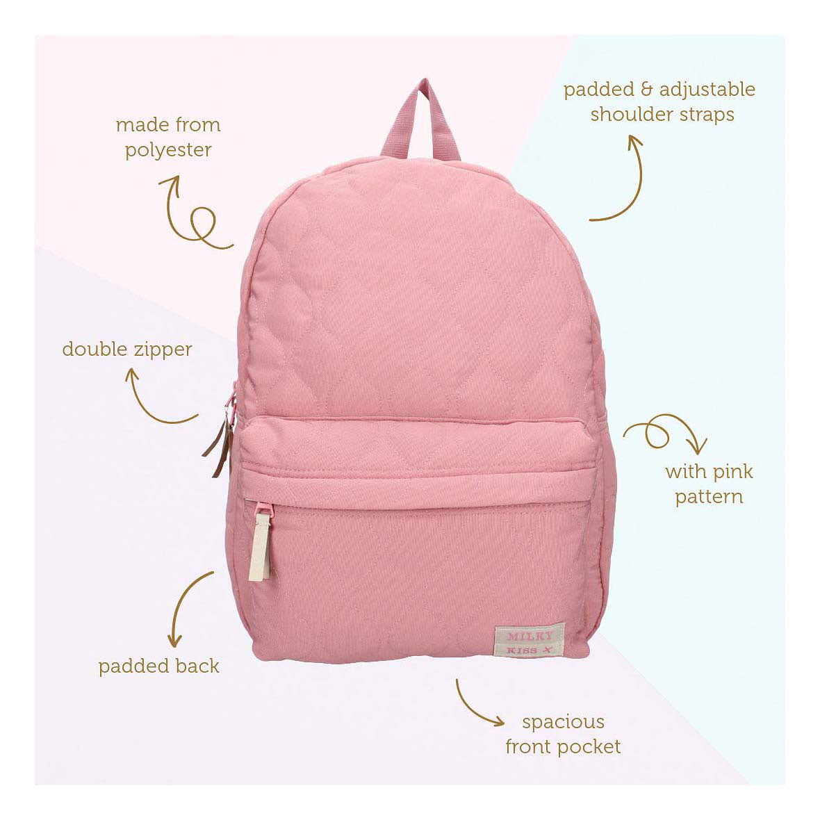 Backpack Milky Kiss Sweet Bliss Pink