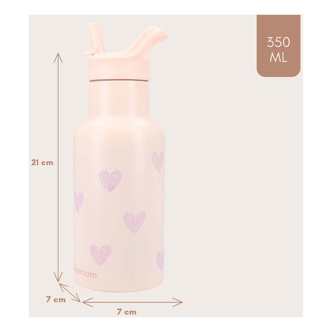 Kidzoom bere bottiglia Sweet Sips Hartjes, 350 ml