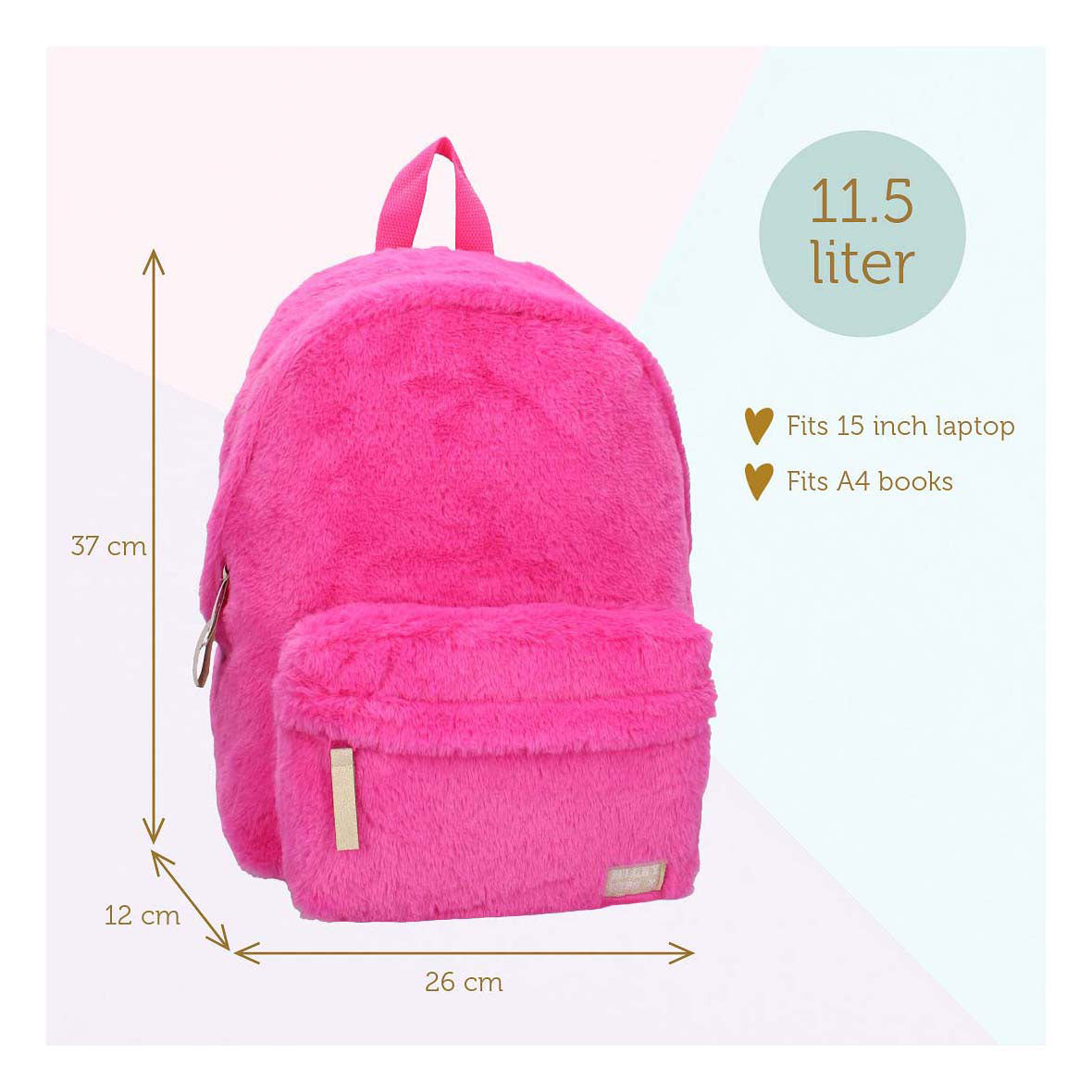 Mochila de beso lácteo el factor wow esponjoso rosa