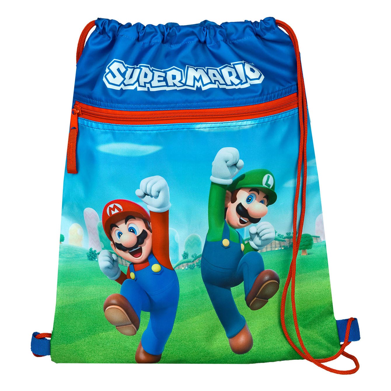 Bolsa trasera de Super Mario encubierta con cordones