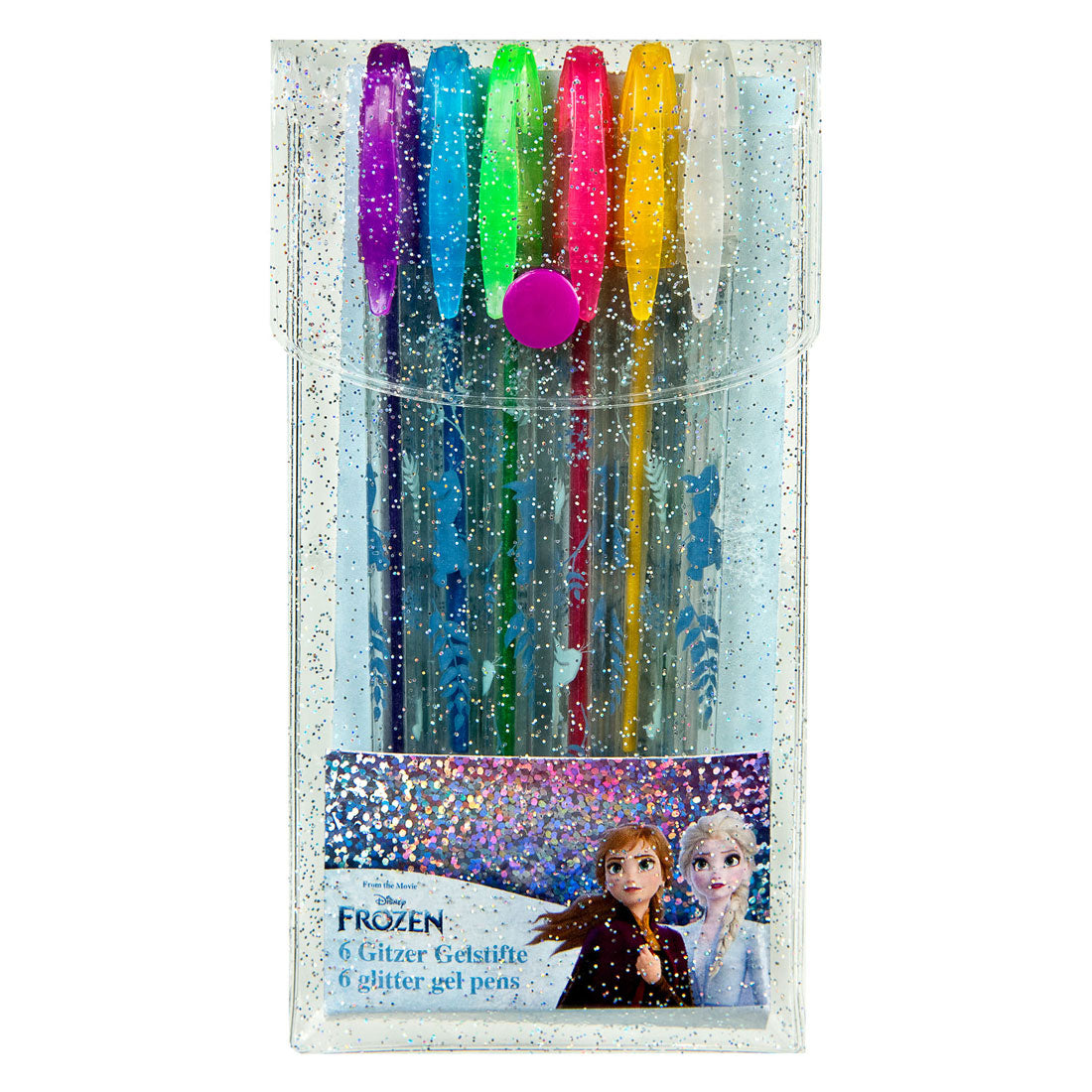 Penne gel glitter congelate, 6st.