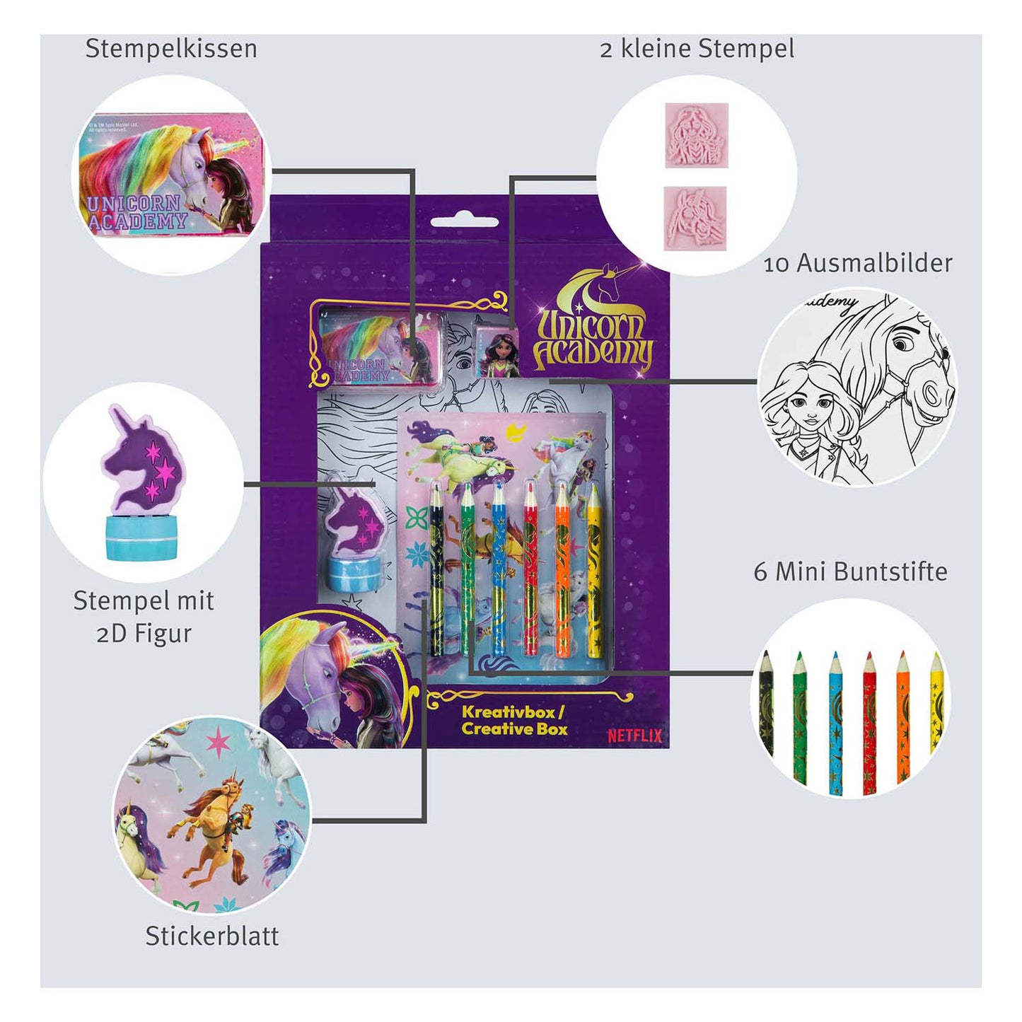 Unicornio de Unicorn Setcover Knutselbox, 21dlg
