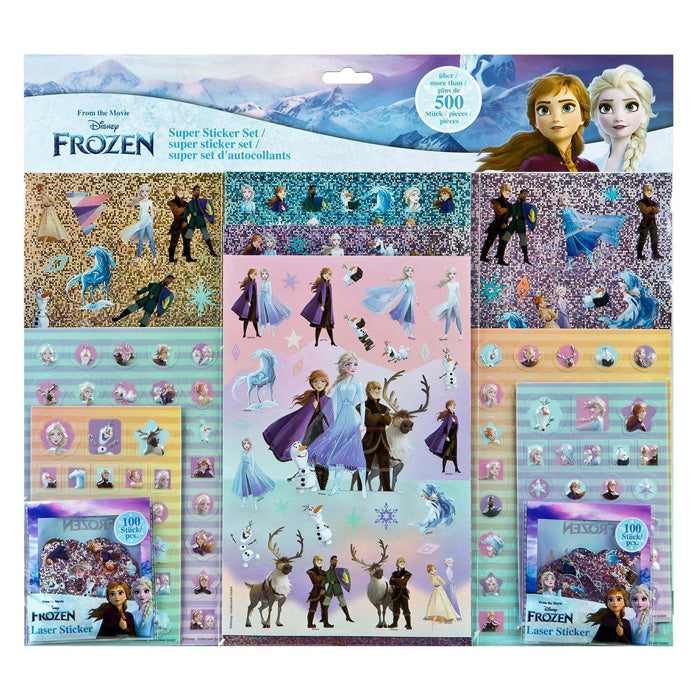 Set di super adesivi Undercover Disney Frozen, 500 pezzi.