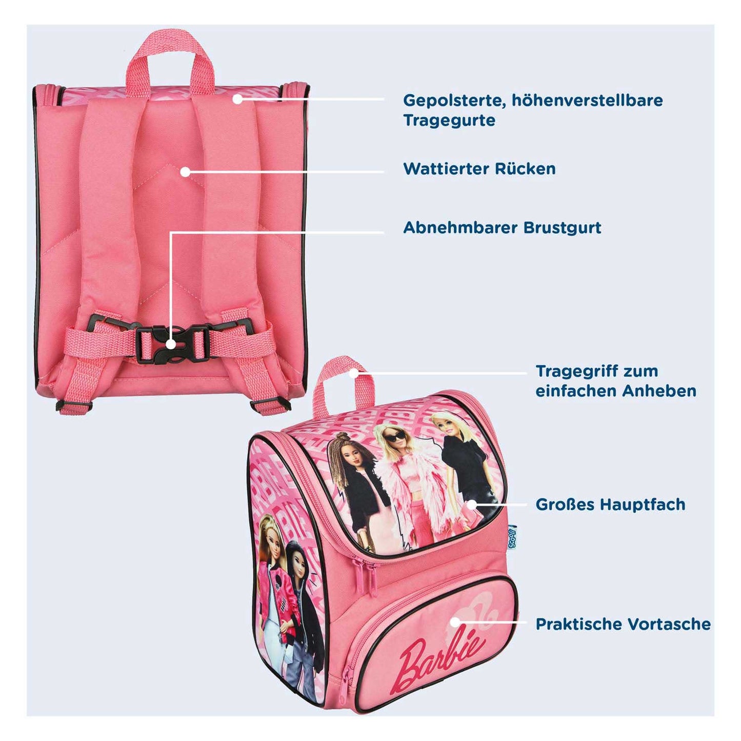Zaino sotto copertura rosa - Barbie