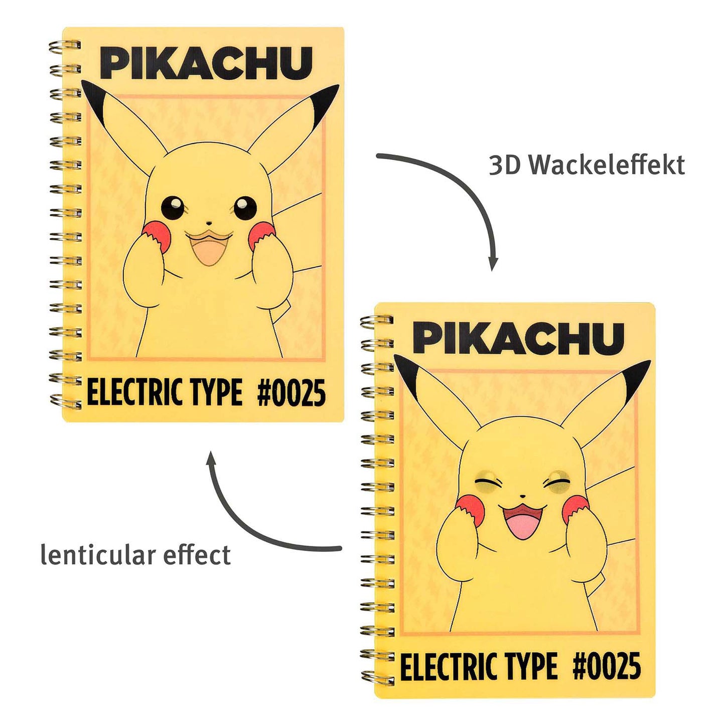 Pikachu taccuino sotto copertura