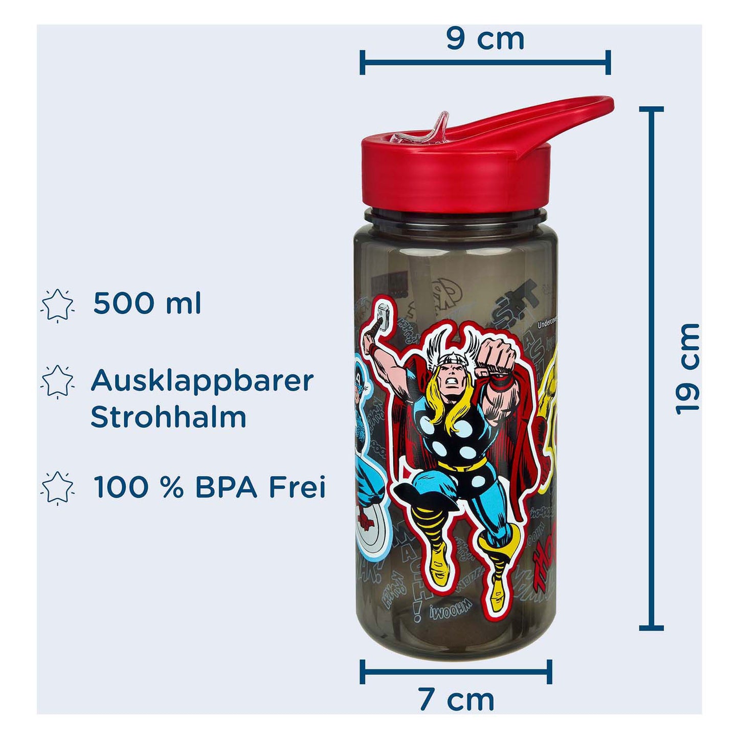 Borraccia aerodinamica Undercover Marvel Avengers - 500 ml