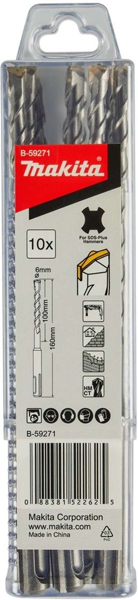Accessori Makita b2s: punta per calcestruzzo 6x160mm - b-59271 b-59271