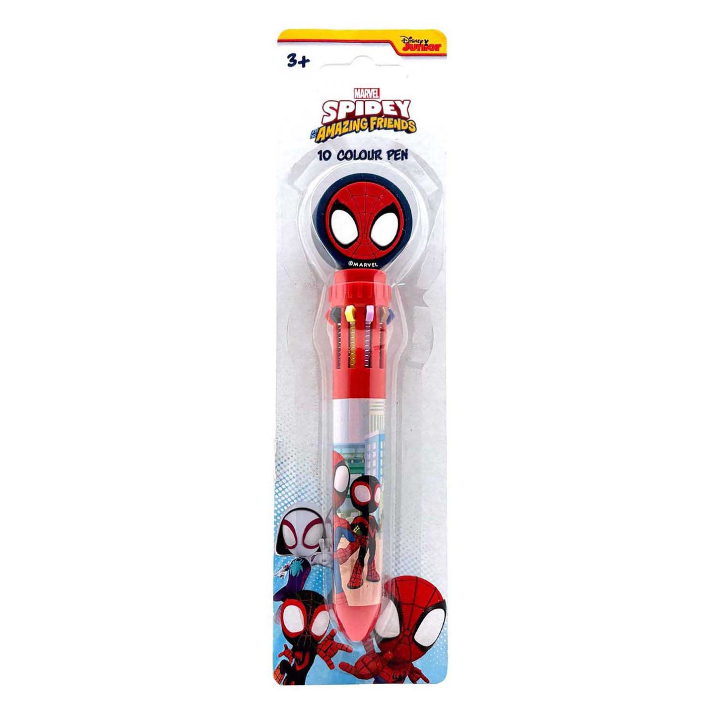 Penna Spidey a 10 colori con topper