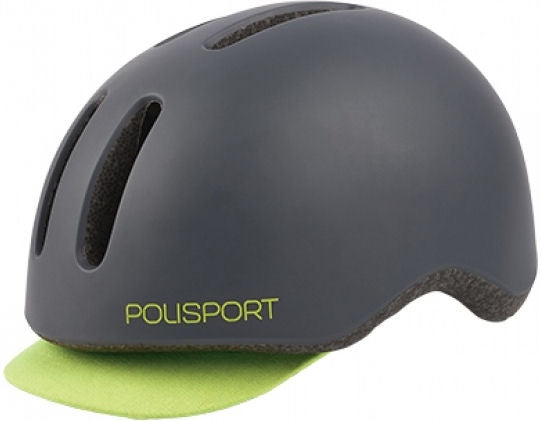 Poliesport Helmet Commuter Mat Gray Fluo Yellow M 54-58 cm