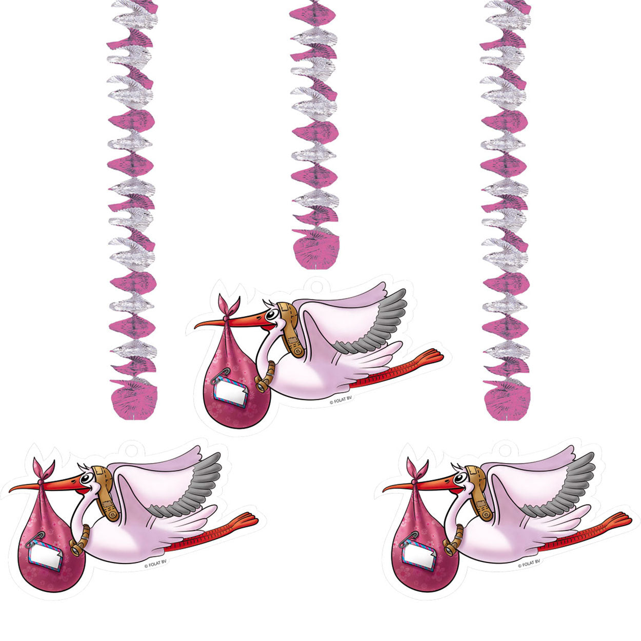 Folat bv rosa decorazione sospesa, 3a.