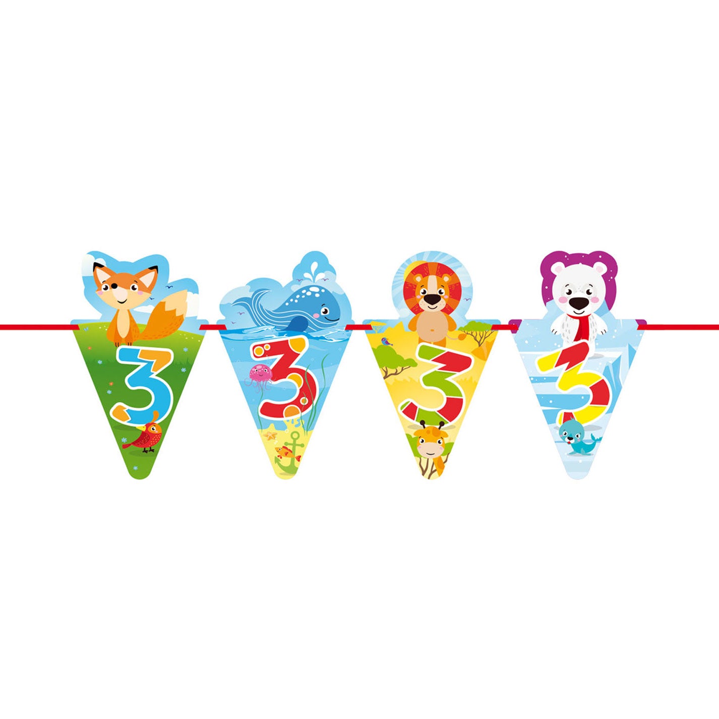 Animali della linea di bandiera - 3 anni