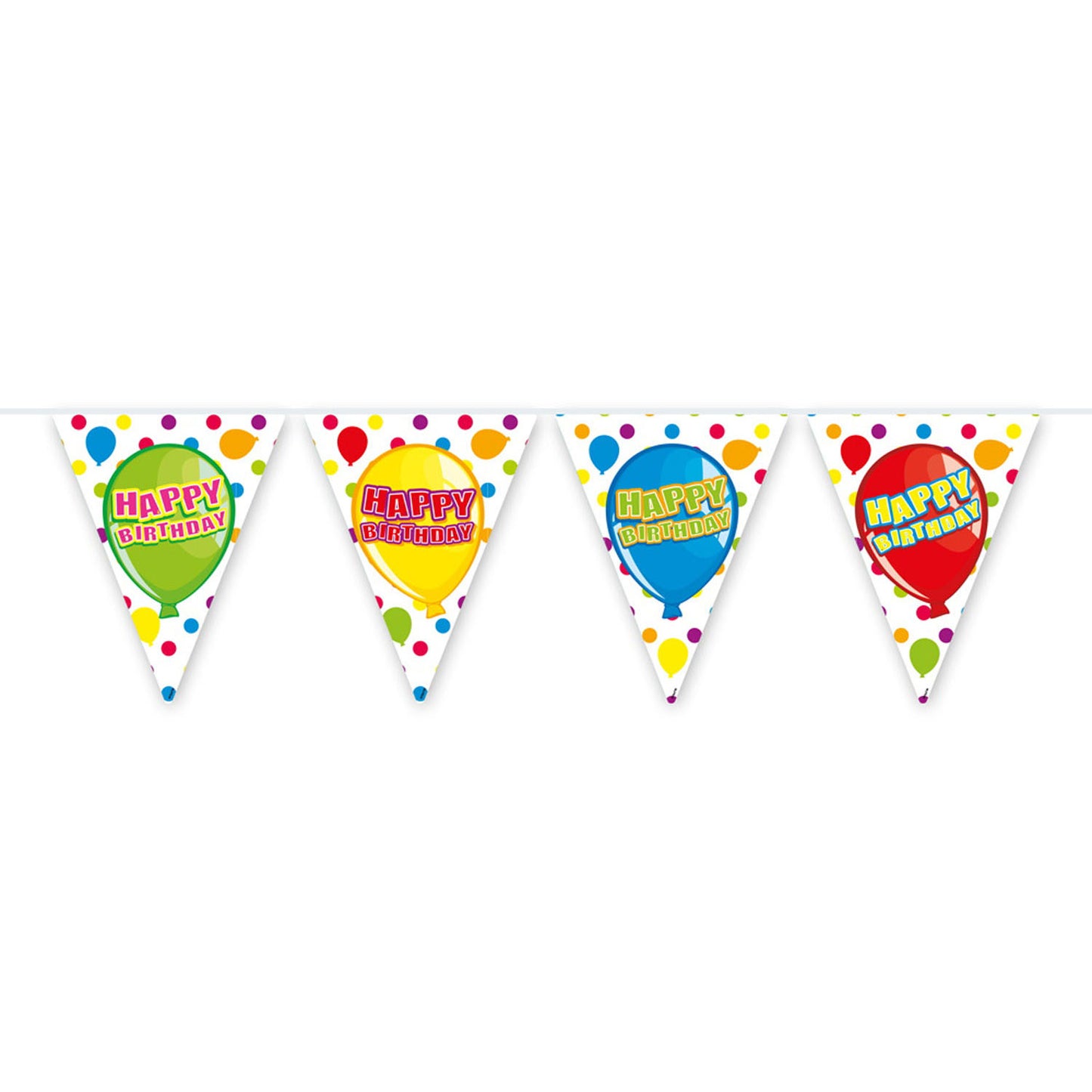 Linea bandiera Happy Birthday, 6mtr.