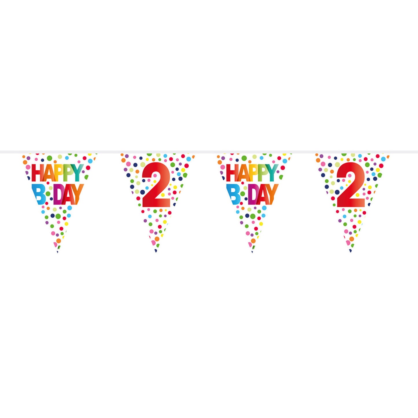 Flag Line Confetti 2 años, 10mtr.
