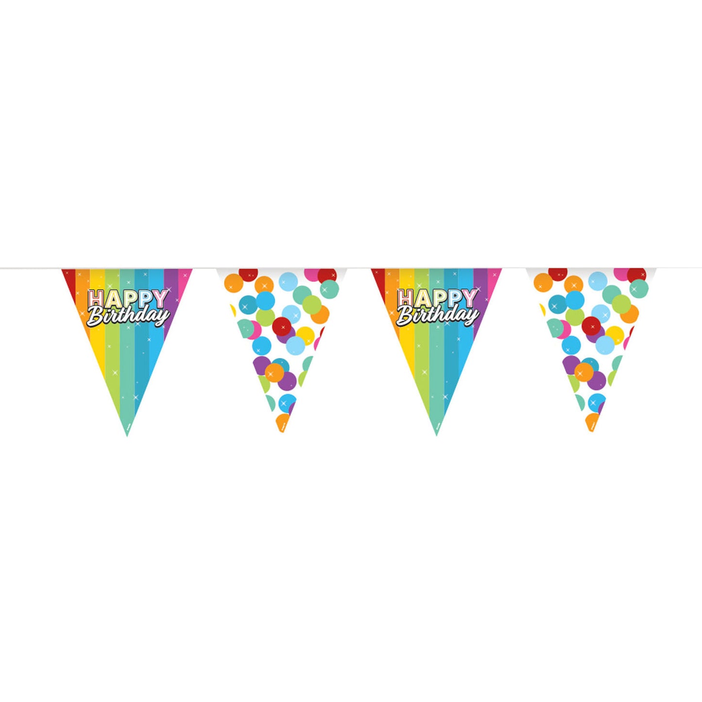 Folat bv vlaggenlijn arcobaleno buon compleanno, 6mtr.