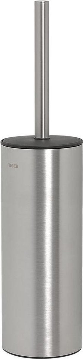 Escobillero con soporte Tiger Noon independiente - acero inoxidable - acero inoxidable cepillado