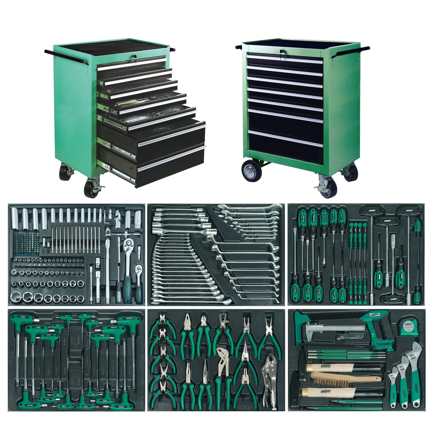 Carrello porta attrezzi Brüder Mannesmann 321 pezzi linea verde - 28270
