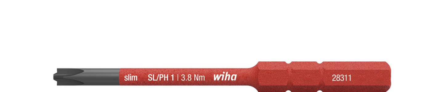 Wiha 2831131 bit slimbit elettrico plusmin phillips sl ph1 x 75 mm - 34587