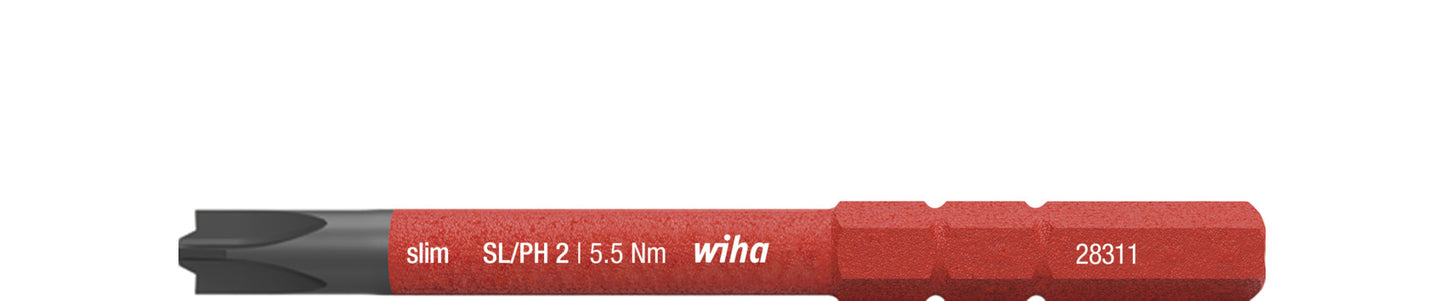 Wiha 2831132 bit slimbit elettrico plusmin phillips sl ph2 x 75 mm - 34588