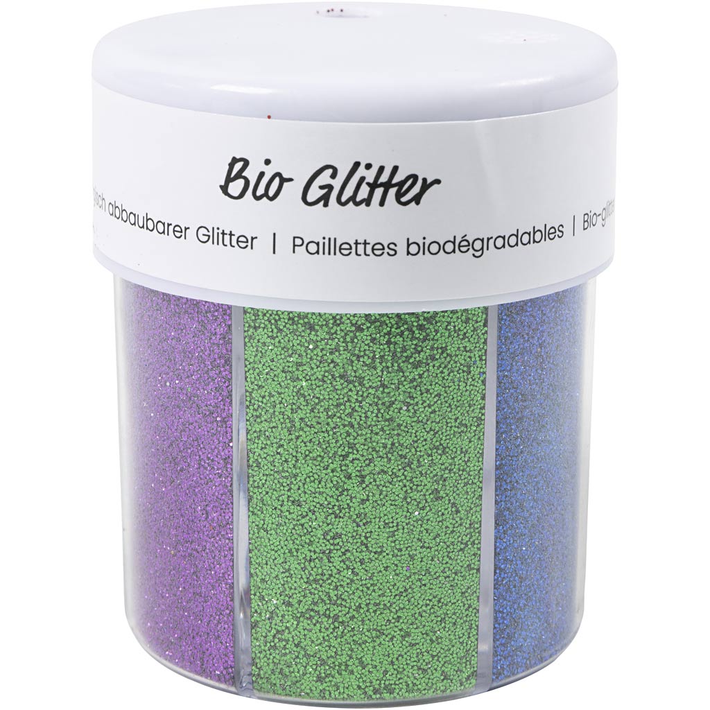 Creativ company bio sparkles, vari colori, 6x28 ml 1 scatola