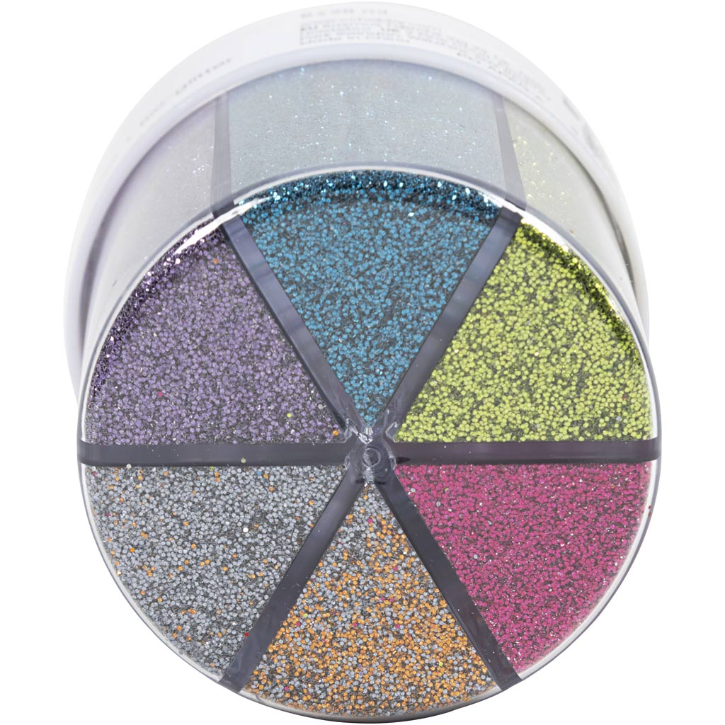 Creativ company bio sparkles, vari colori, 6x28 ml 1 scatola